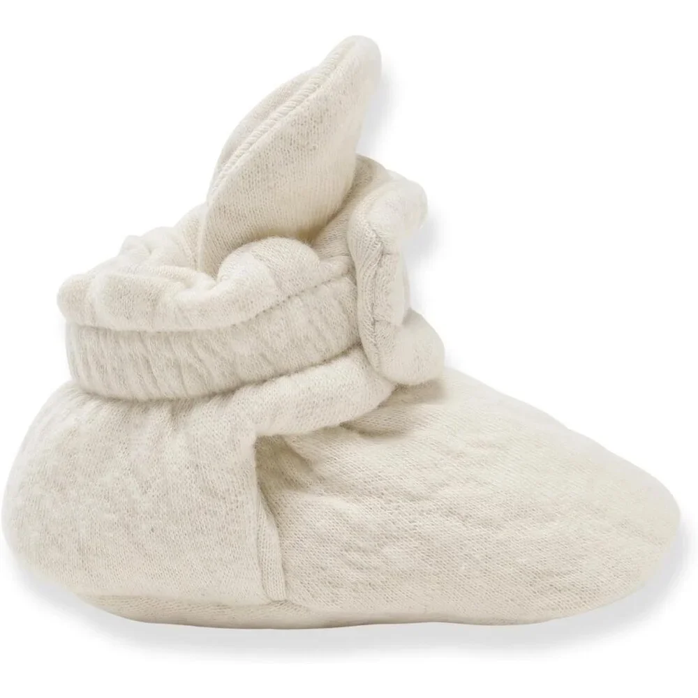 Unisex Newborn Baby Quilted Oat Organic Cotton Essentials Shoes Booties